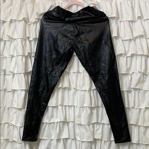 Faux leather leggings